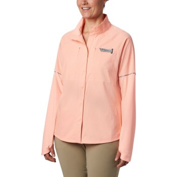 Columbia Overhemd Dames, PFG Ultimate Catch ZERO Long Sleeve Hybrid Roze, 08DUKOMTF